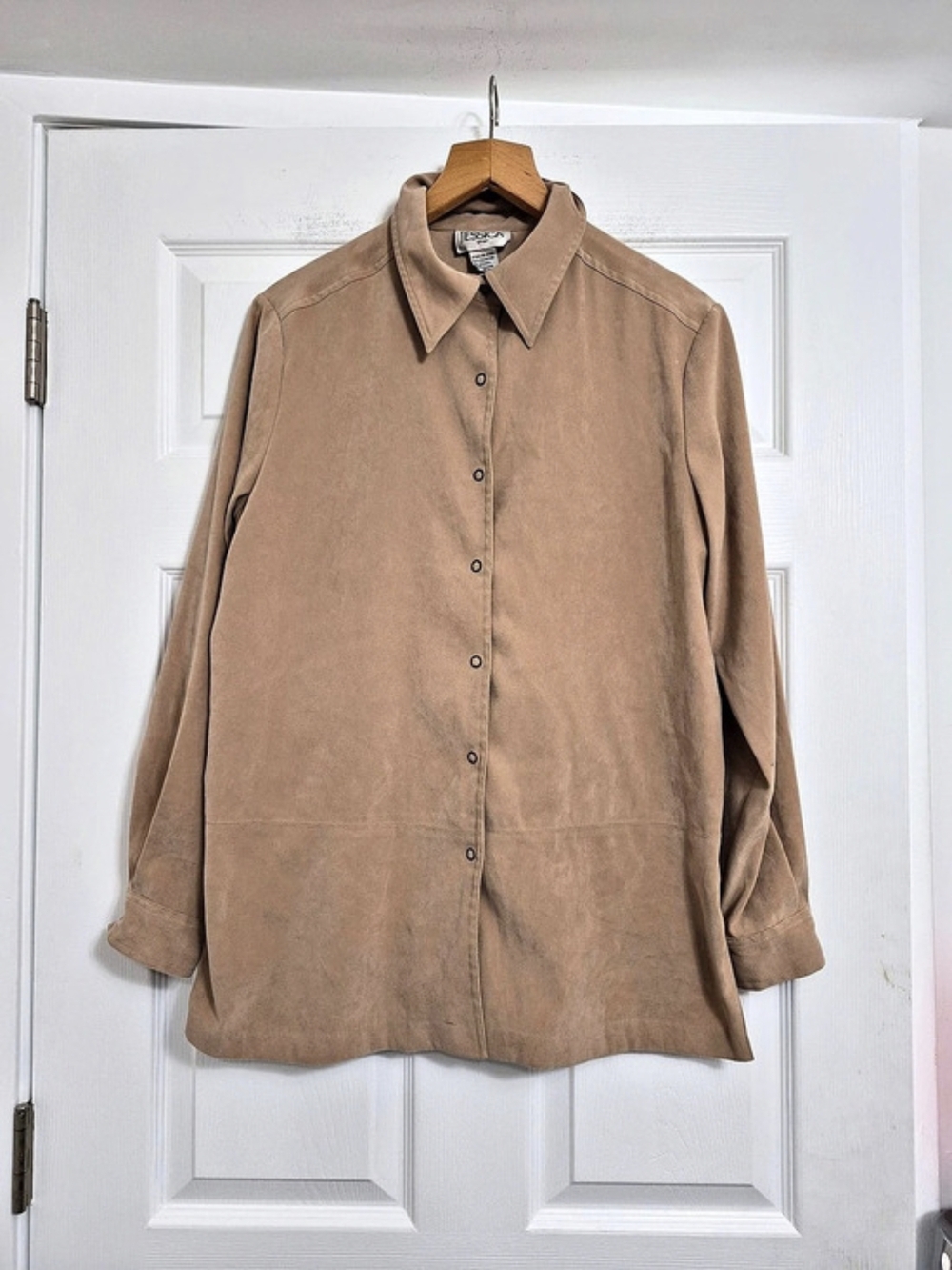 Jessica Button Down Shirt Brown Size 12